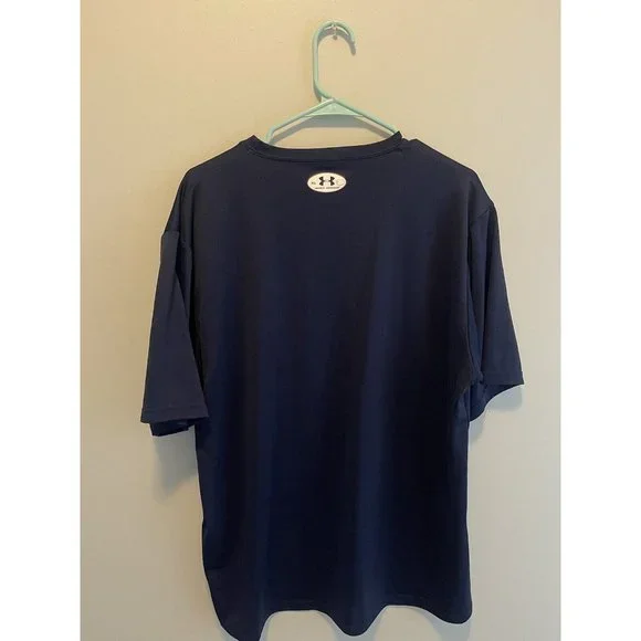 Xtra Large Under Armour Men's Neck Logo Tee Top Athletic Muscle Shirt - Picture 2 of 3